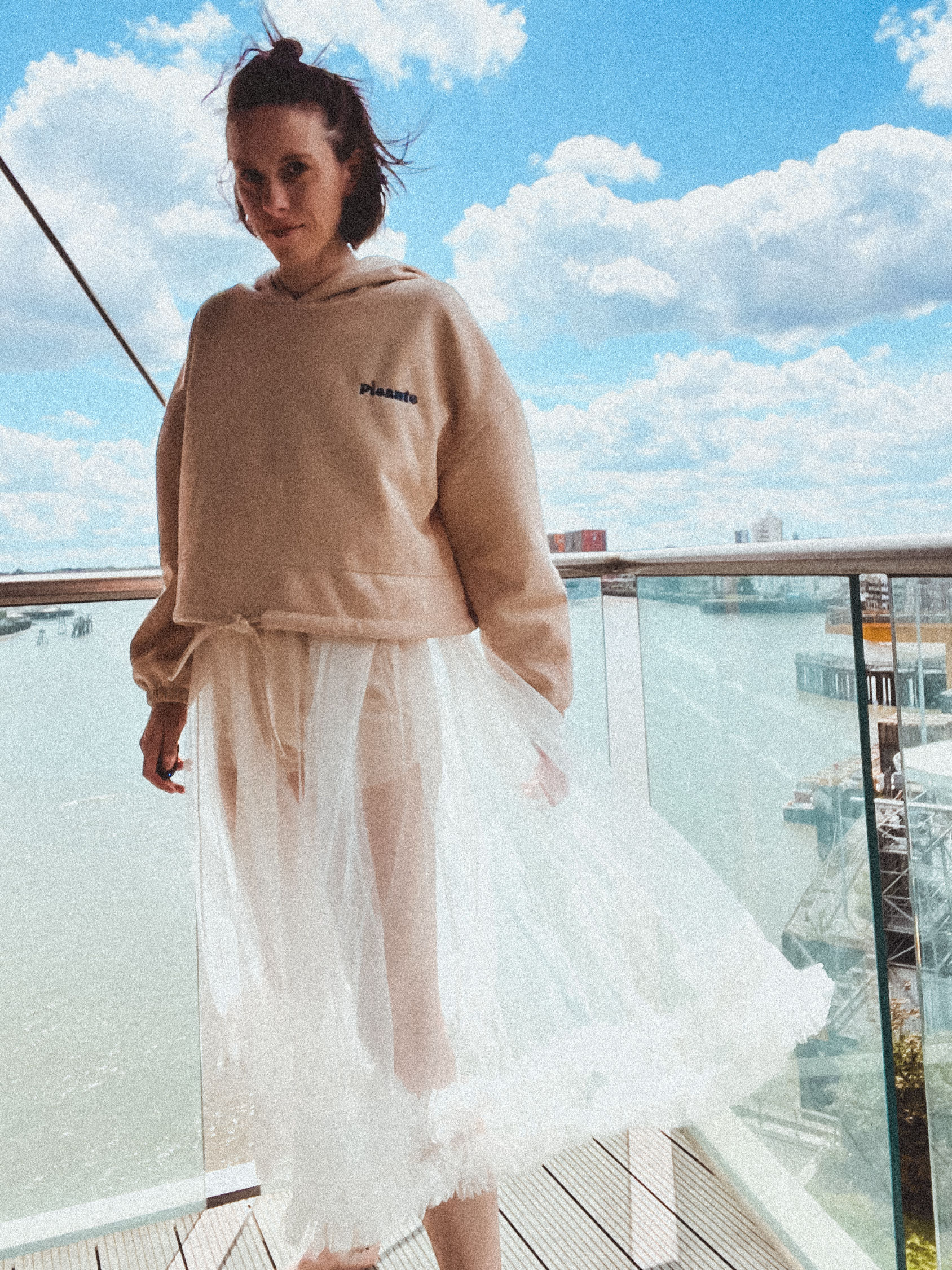 Picante Cropped Oversized Hoodie