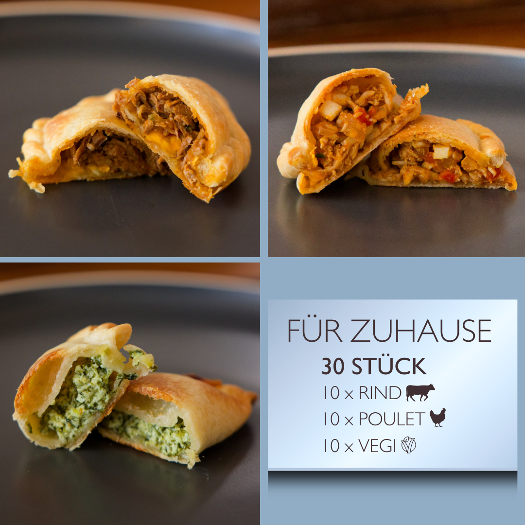Empanadas Dreierlei (30 Stk)