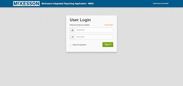 McKesson MIRA Login