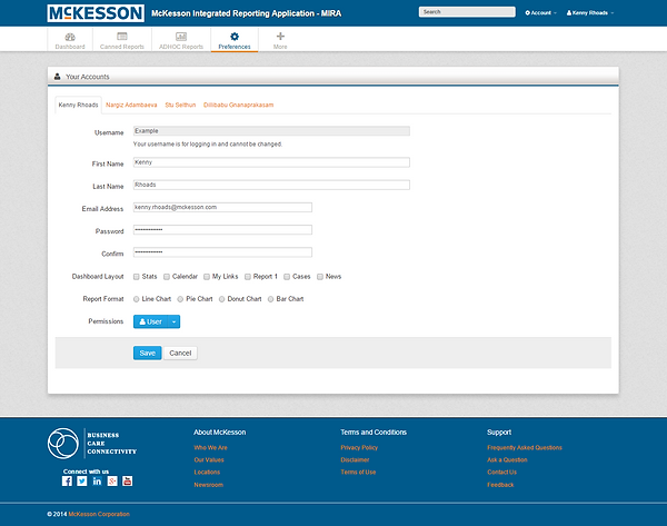 McKesson MIRA Preferences