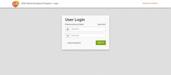 GSK Signin Page