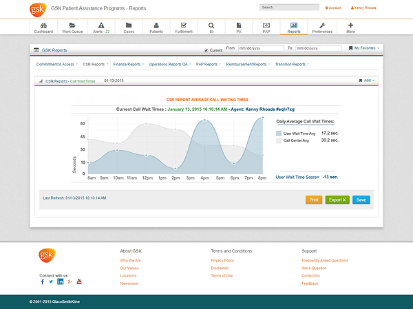 GSK Reports Page
