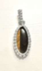 oeil de tigre pendentif pour femme