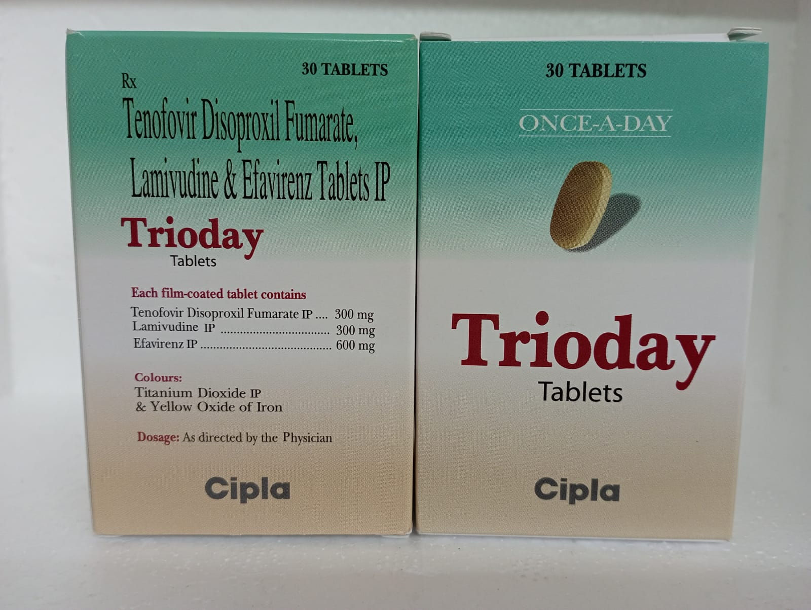 Tenofovir Disoproxil Fumarate Lamivudine & Elavirenz Tablets P Trioday Tablets