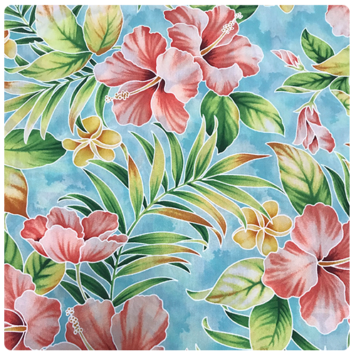 Thumbnail: Sky Hibiscus 8 / Orange Turtles 2 Bandanna