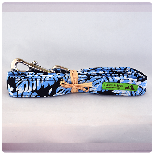 Thumbnail: Blue Monstera 4 Collar & Leash