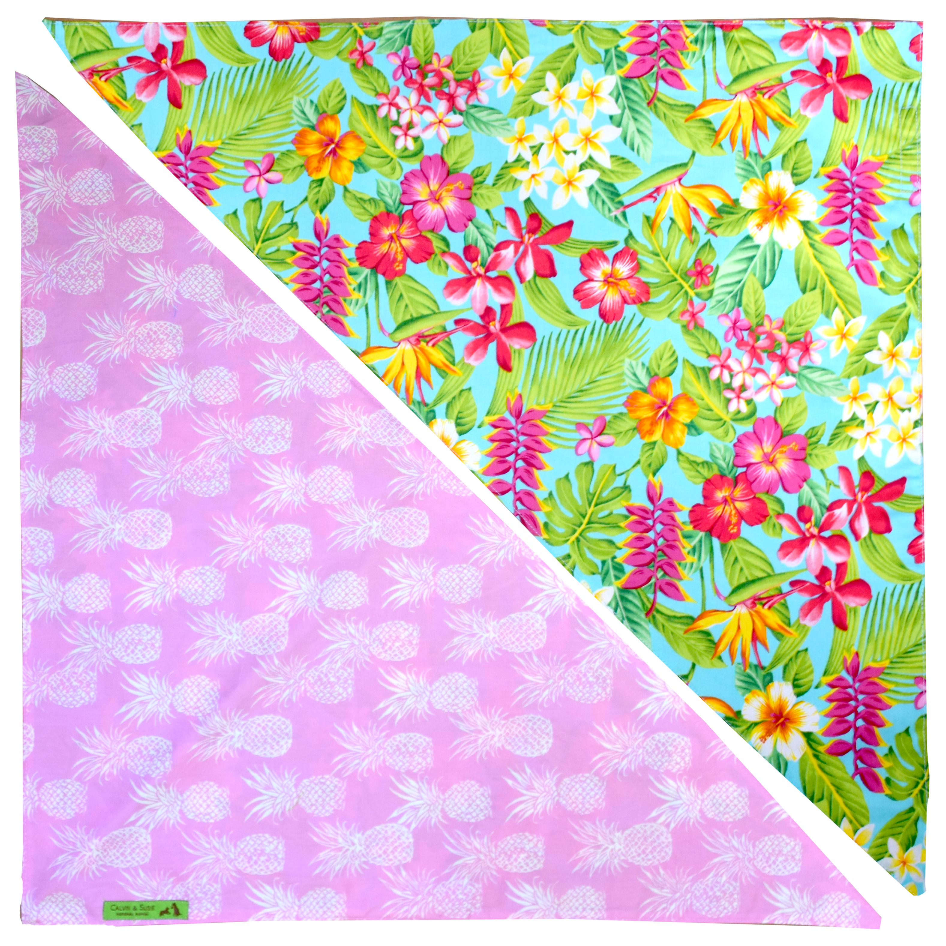 Sky Tropicals / Pink Pineapple 3 Bandanna