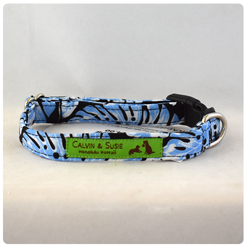 Thumbnail: Blue Monstera 4 Collar & Leash