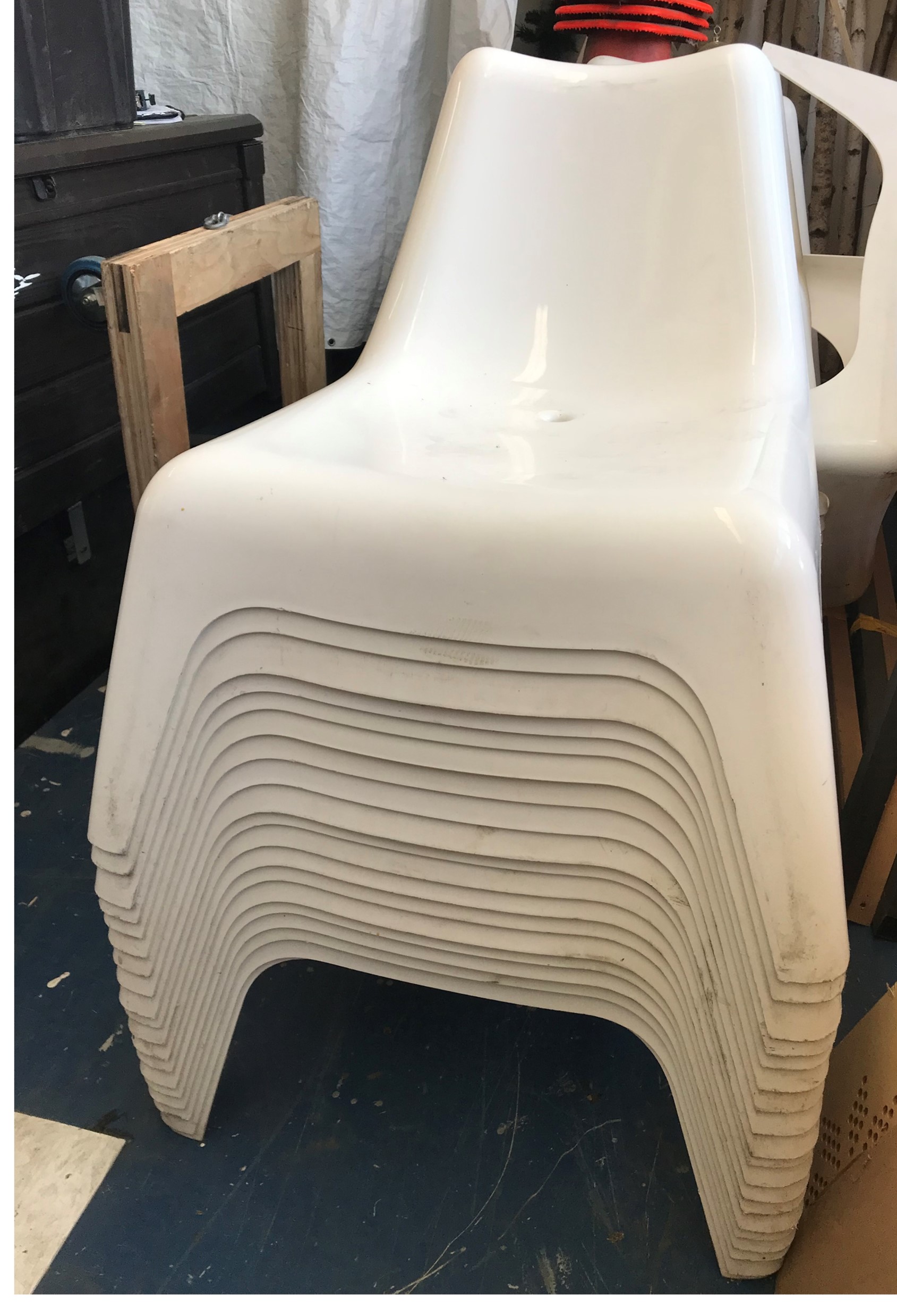 Fauteuil plastique moulé pour extérieur