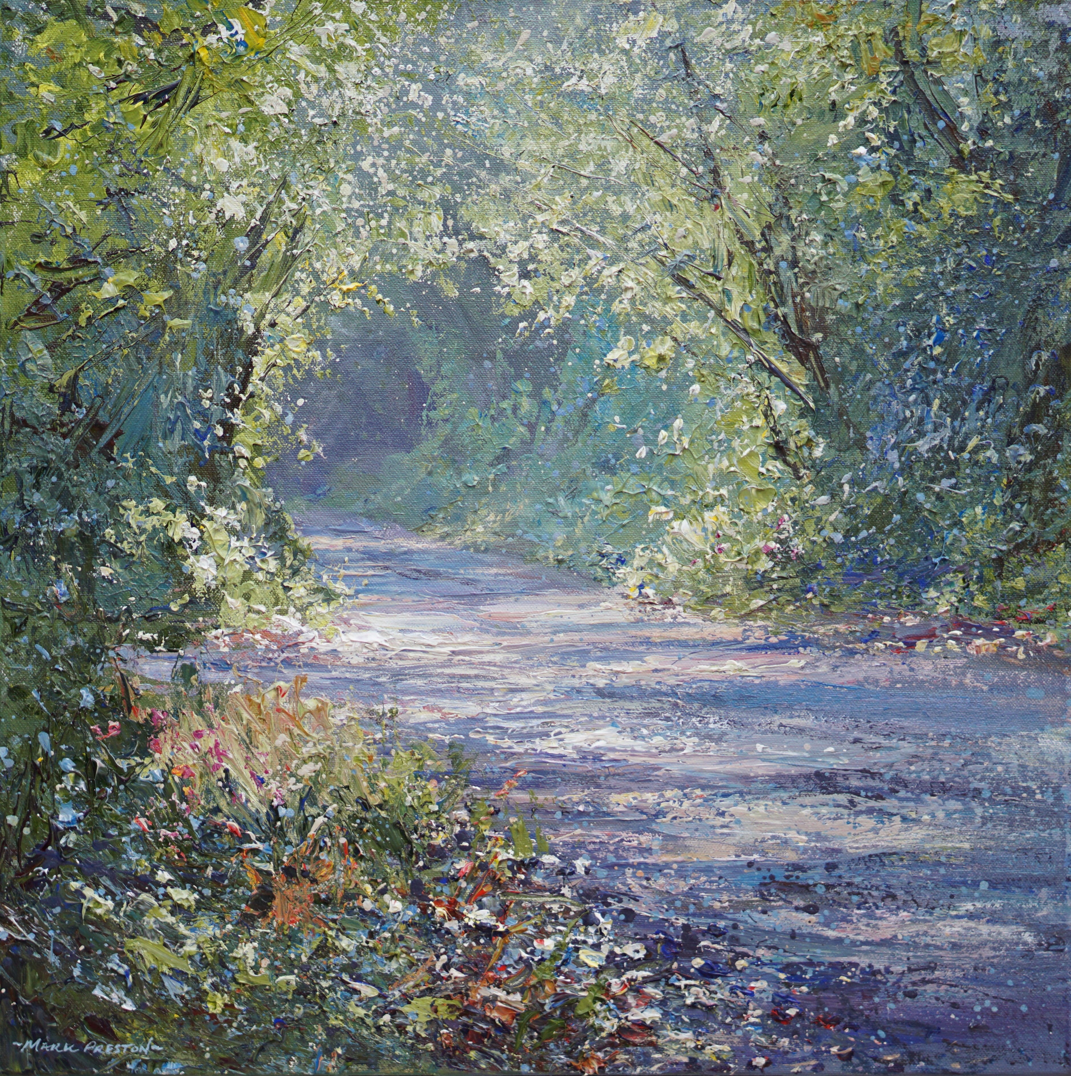 Sunlit Tree Tunnel, Ashleyhay by Mark Preston