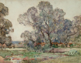 The Pond by the Road - Sir Alfred East (1844 - 1913)