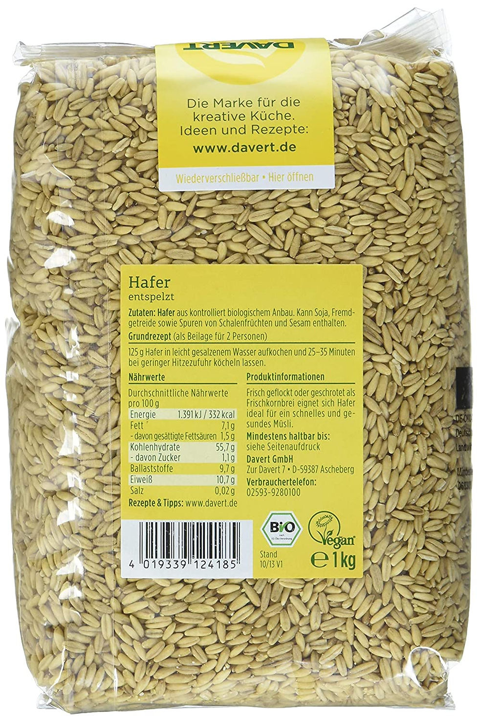 Miniaturbild: Hafer entspelzt 1 kg - Bio