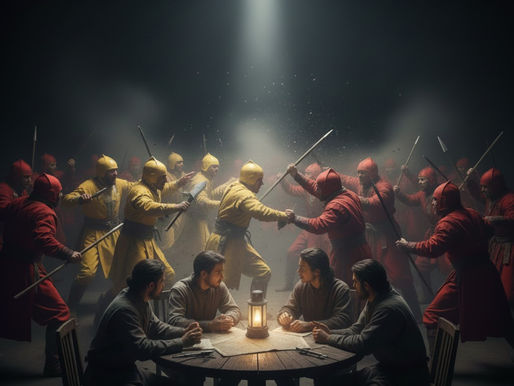 Holofotes fora de foco.