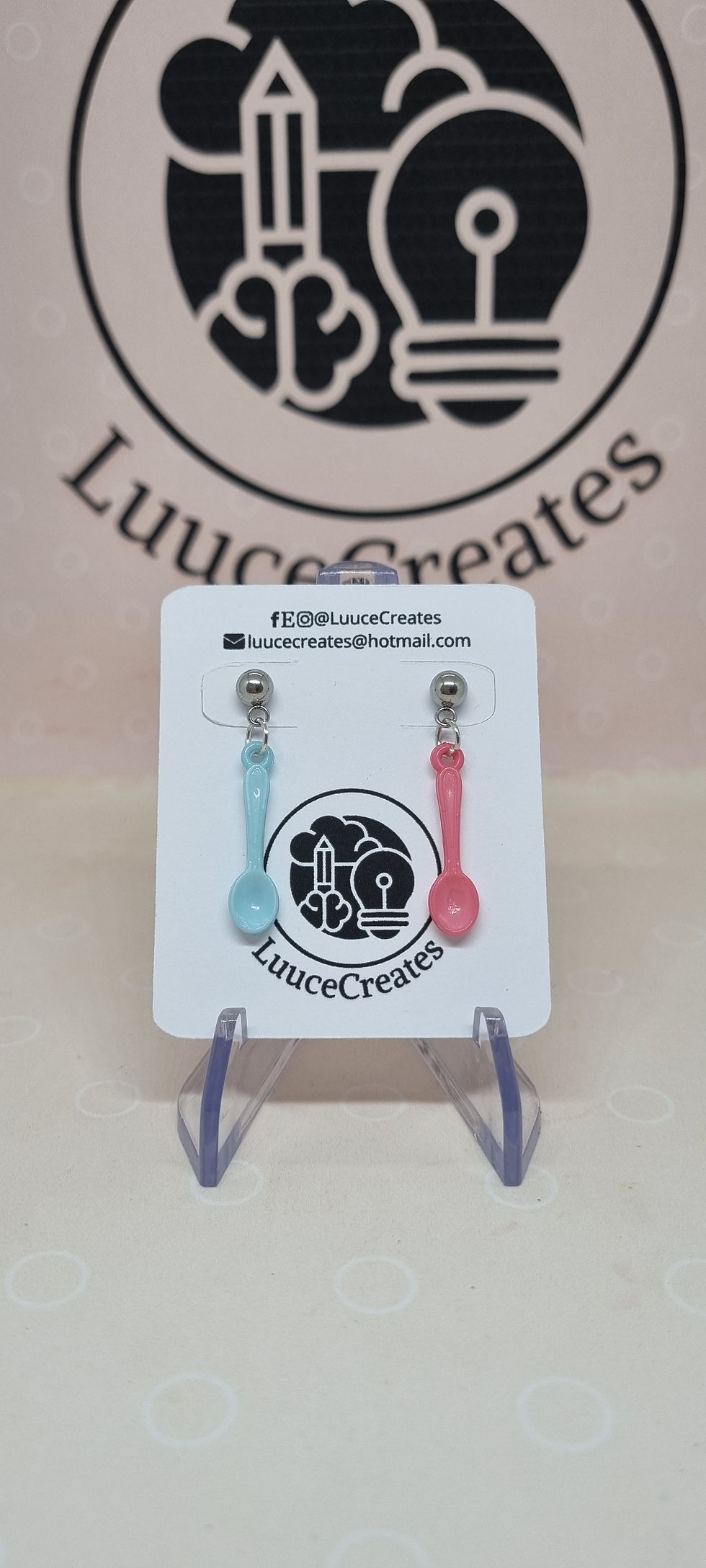Thumbnail: Festival Acrylic Spoon Earrings Rave Jewellery
