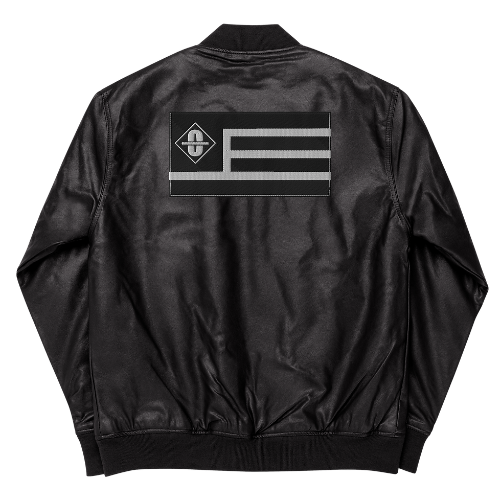 Thumbnail: Logo Leather Bomber Jacket