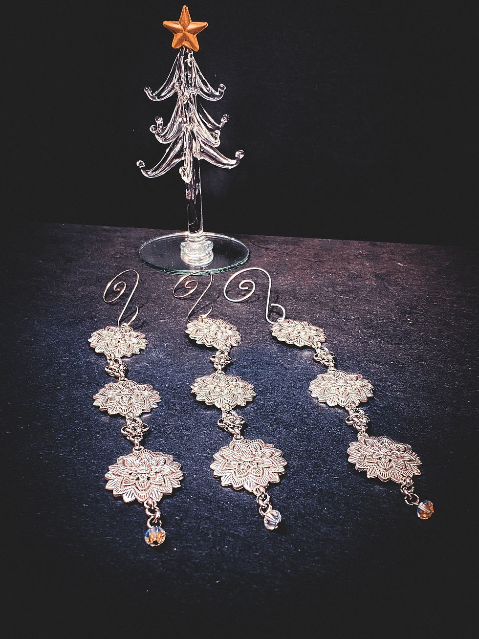 Snowflake Christmas Tree Ornaments Set