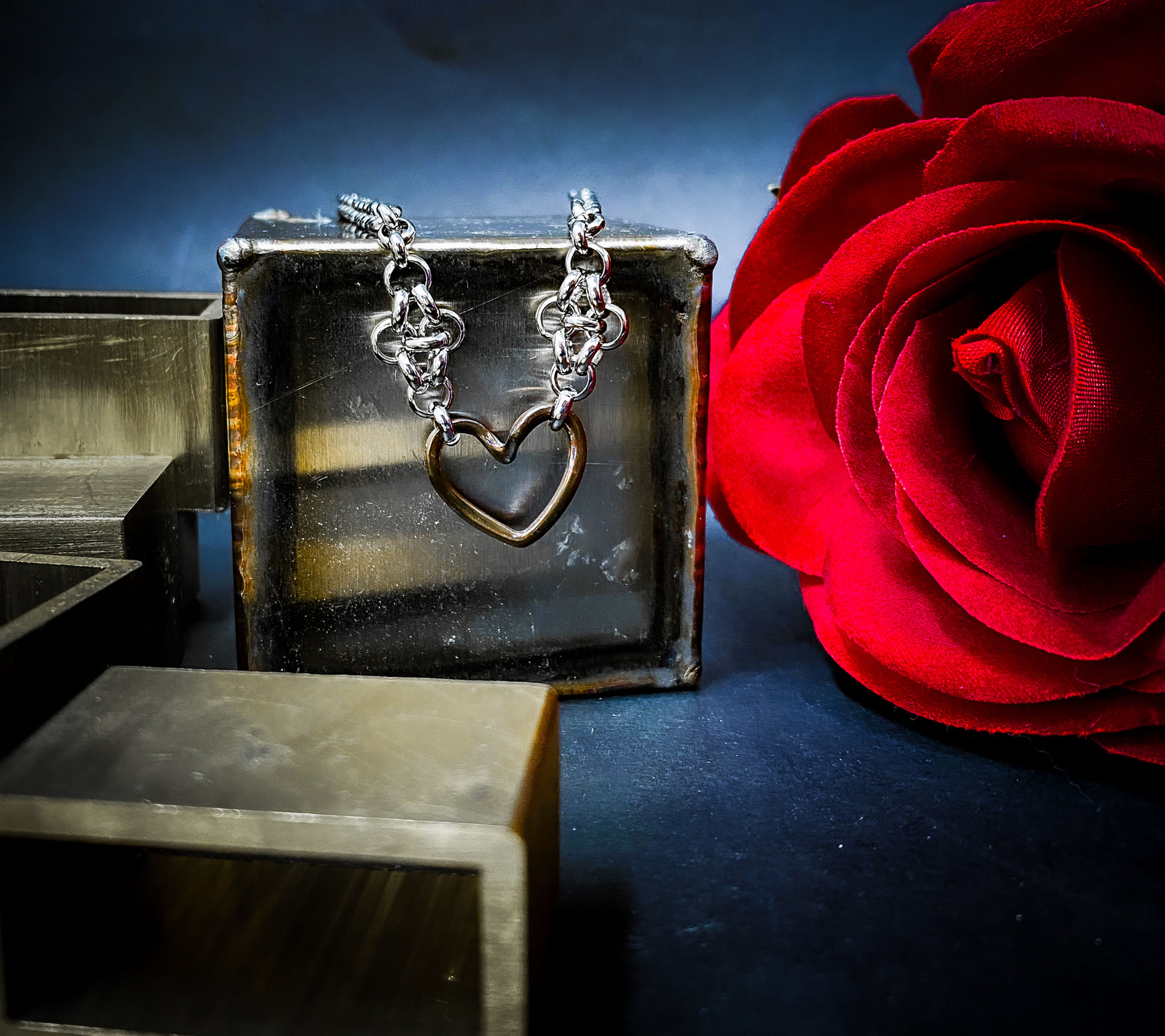 Cupid's Embrace, the Hearts Afire Pendant, Ready to Ship