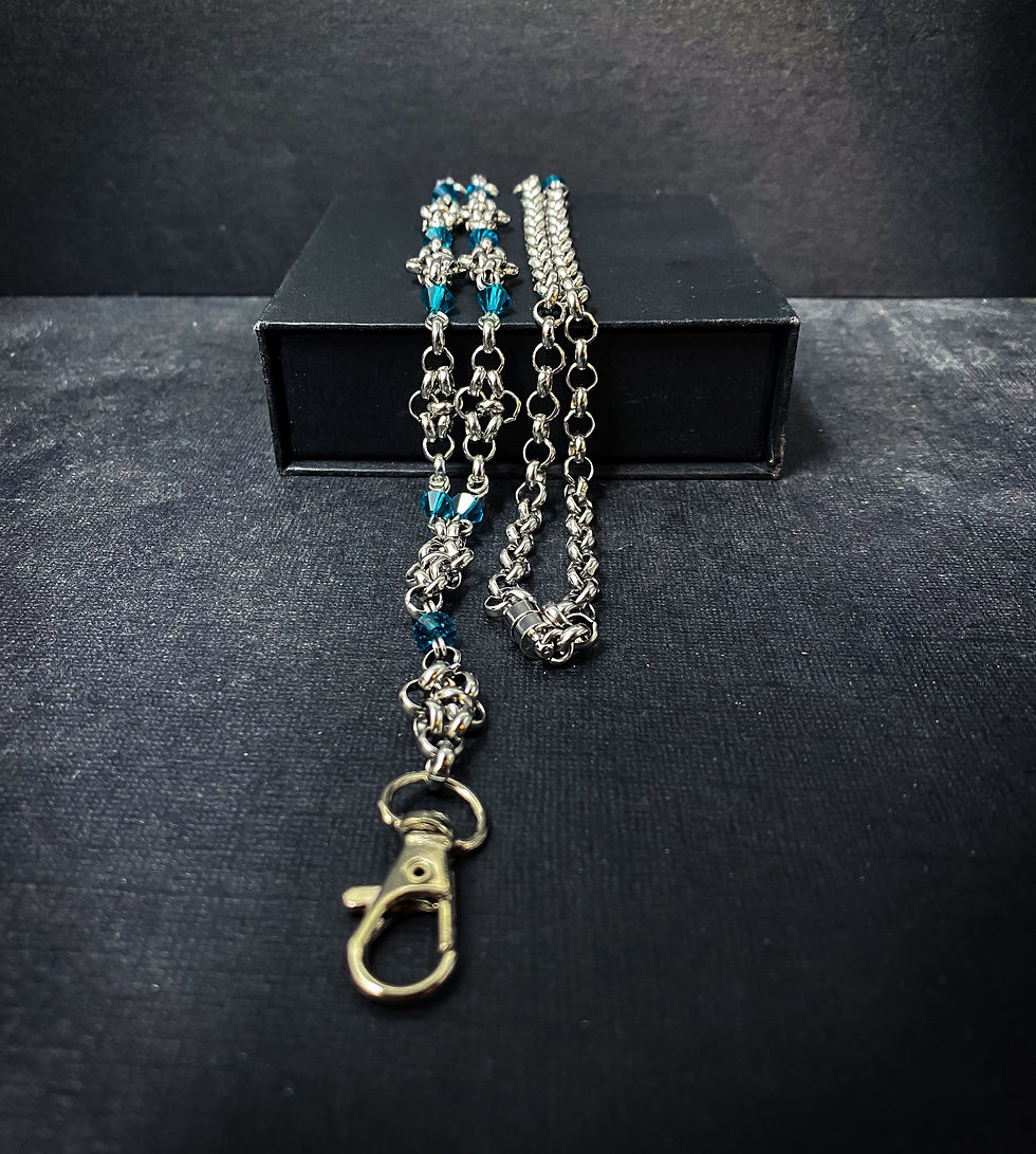 Thumbnail: Crystal and Steel Lanyard