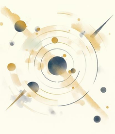 Abstract image representing fragmented motivation in form of different sized circles.