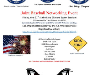 MSA Joint Chapter Baseball Networking Event - June 21, 2019