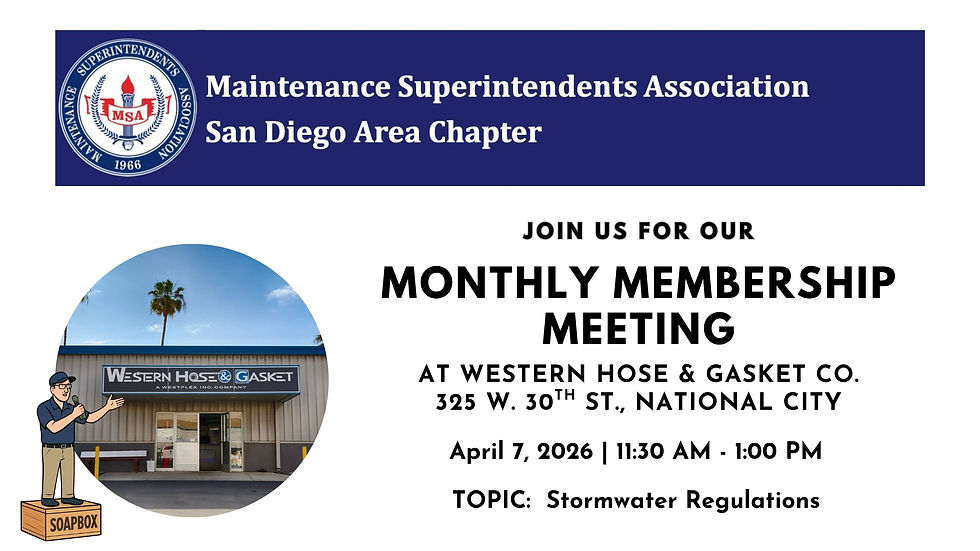 MSA San Diego Membership Meeting Flyer
