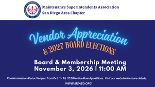 MSA San Diego Chapter Membership Meeting Notice 11-03-2026