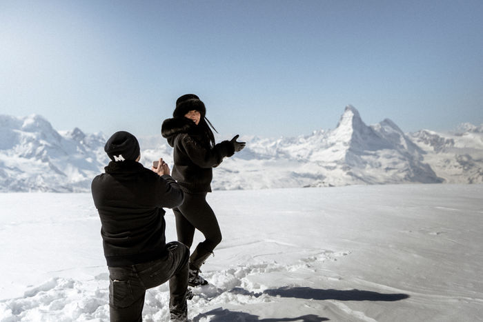 proposal, glacier, mountain, zermatt