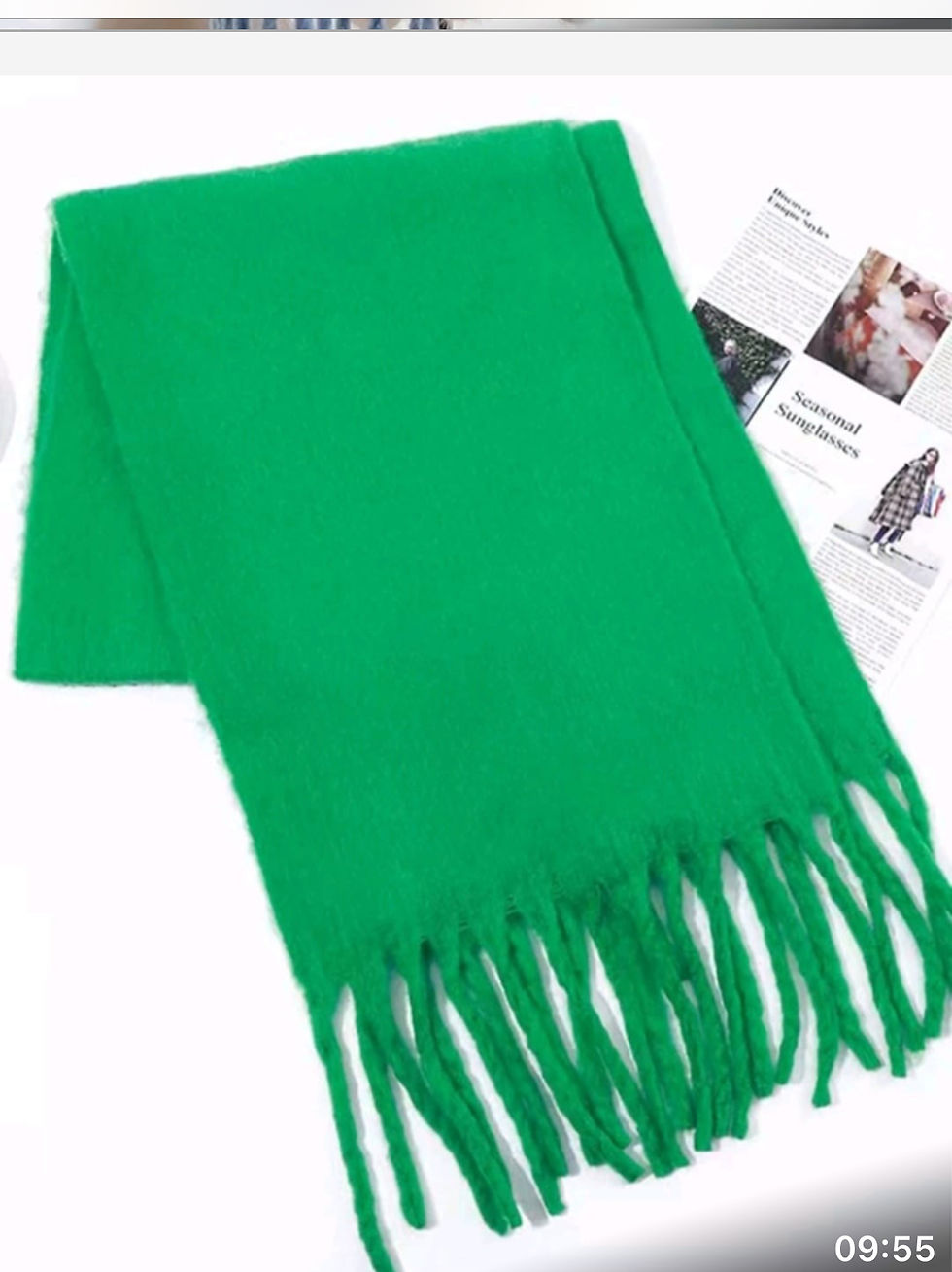 Thumbnail: Blue Chunky Long Winter Scarf