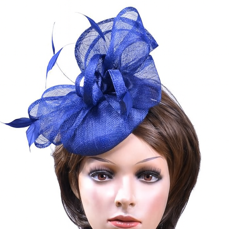 Royal Blue Pillbox Max & Ellie Fascinator