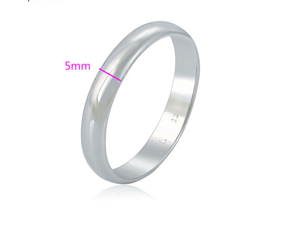 Plain Silver Colour Wedding band Ring