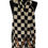Thumbnail: White & Black Check Pattern Long Winter Scarf