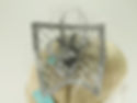Silver Angular Sinamay Fascinator
