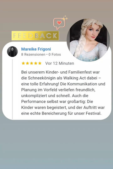 Feedback Kundenmeinung 
Rezension HeldenZauber Bewertung Kindergeburtstag feiern in Hamburg Superhelden Prinzessin buchen 