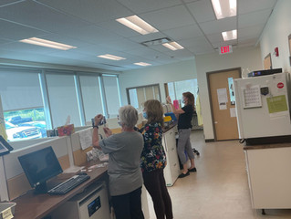 Busy day at the LGCFHT drawing up Moderna vaccines!