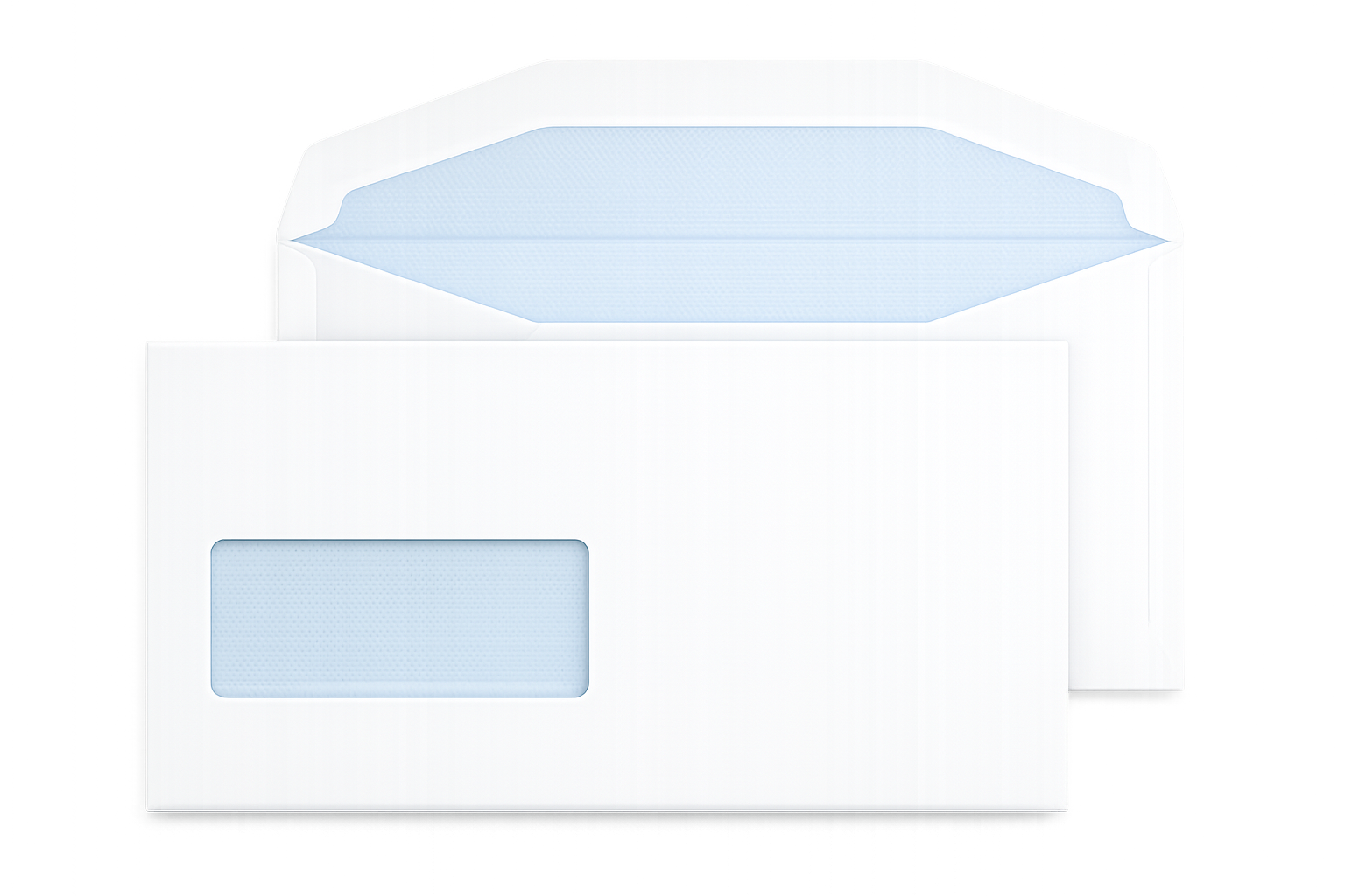 Envelopes DL+ Gummed - Window - White 90gsm - Pack 1000 (for machine insertion)