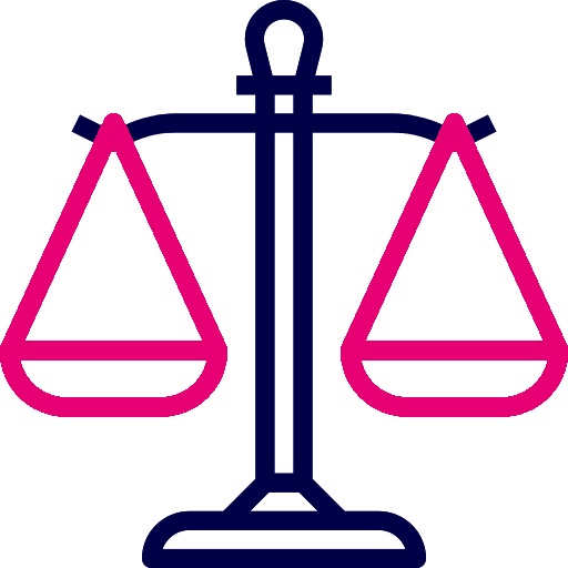 Balanced scales of justice icon