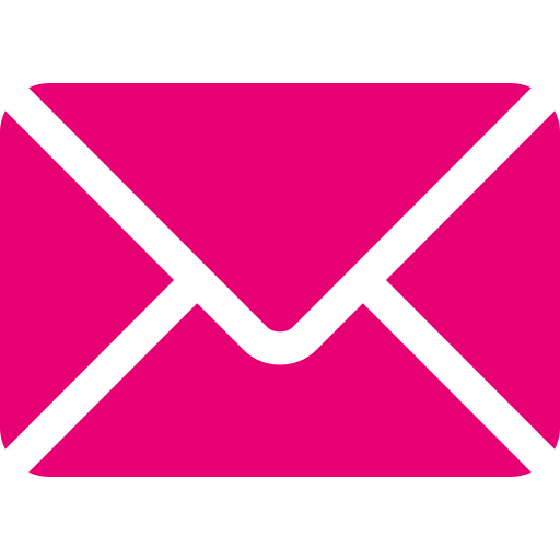 Pink mail envelope icon