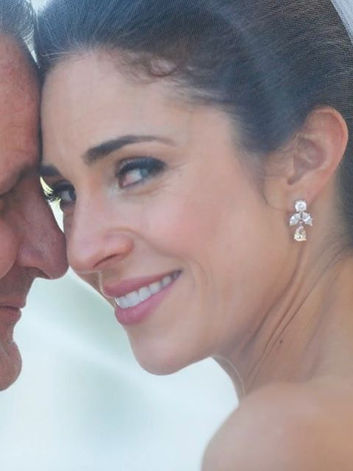 An elegant bridal style for this Monterey wedding.
