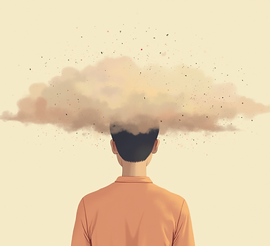 minimalist_illustration_of_a_person_with_abstract_cloudy_shapes_above_their_head_symbolizi