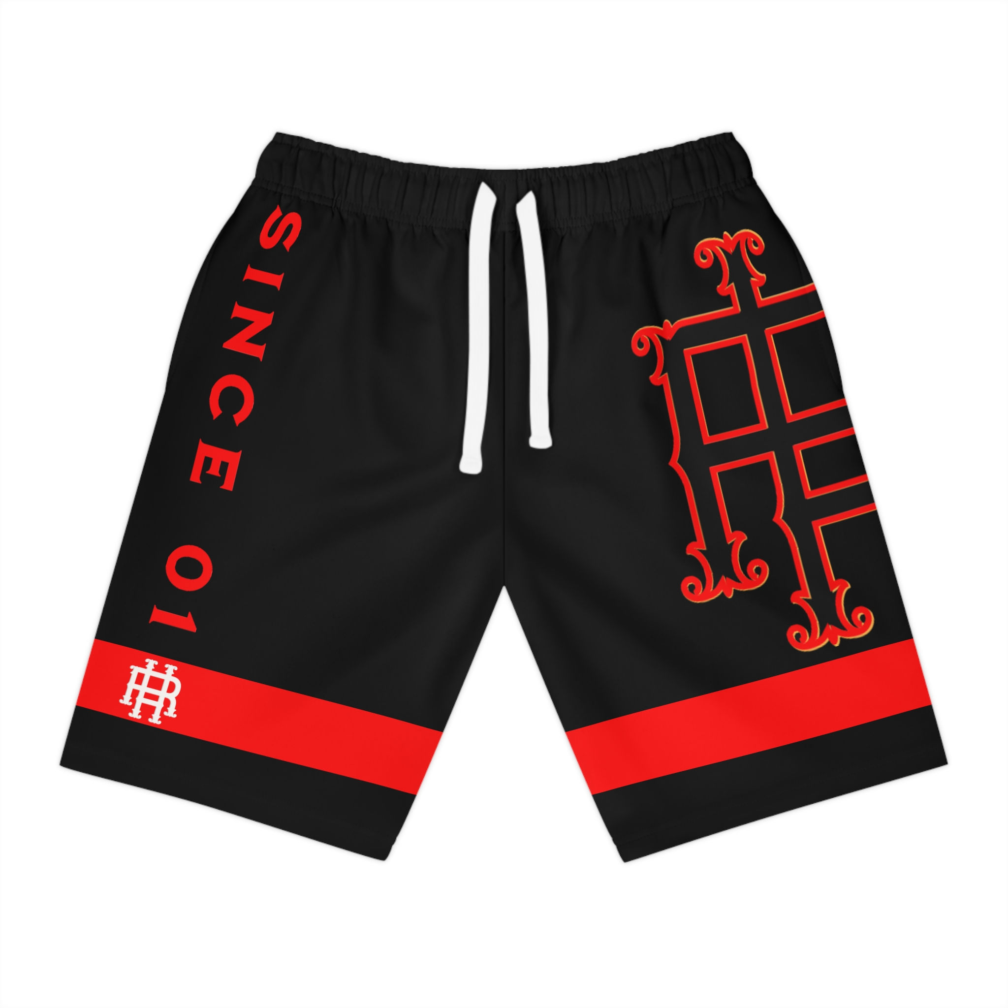 DR hyperlux since 01 Long Shorts with Red Accent Stripe