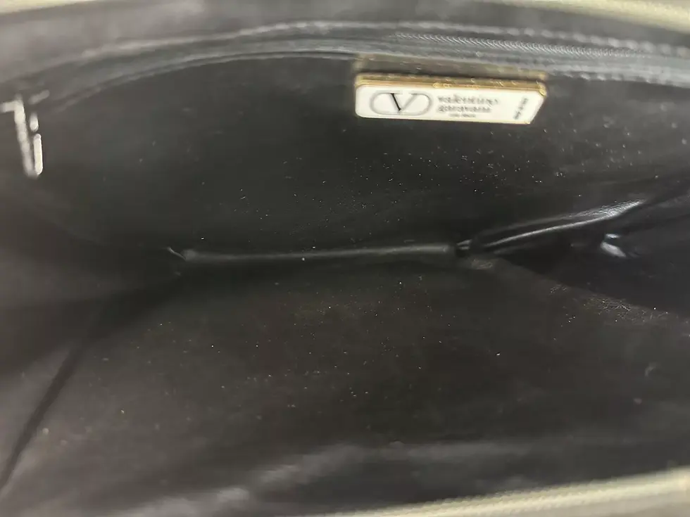 Miniatura: VALENTINO GARAVANI Leather Wristlet Clutch Pouch Medium Dark Green Logo