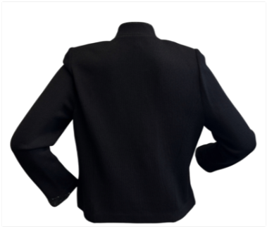 縮圖：ST.JOHN EVENING Santana 12 Knit Jacket Black Heart Button Rhinestone Large