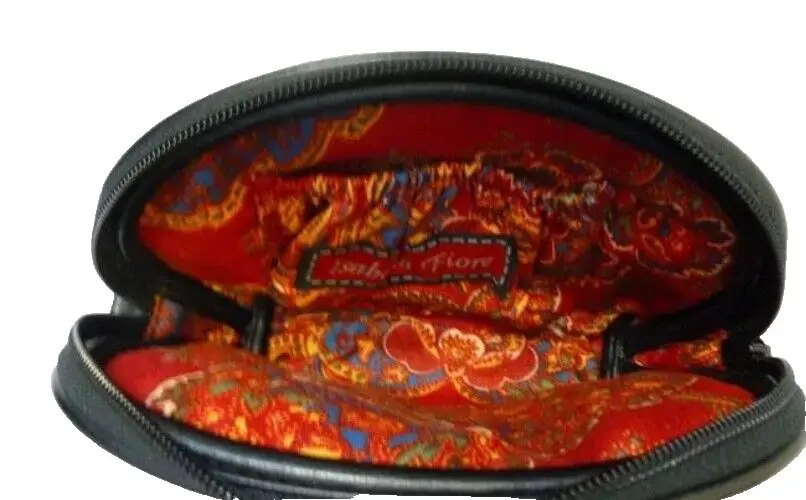 Thumbnail: ISABELLA FIORE Velvet Set Small Coin Purse Mini Cosmetic Bag Black Sequin RARE