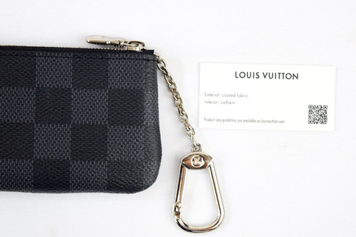 NEW LOUIS VUITTON Key Pouch Damier Graphite Canvas Men's Pochette