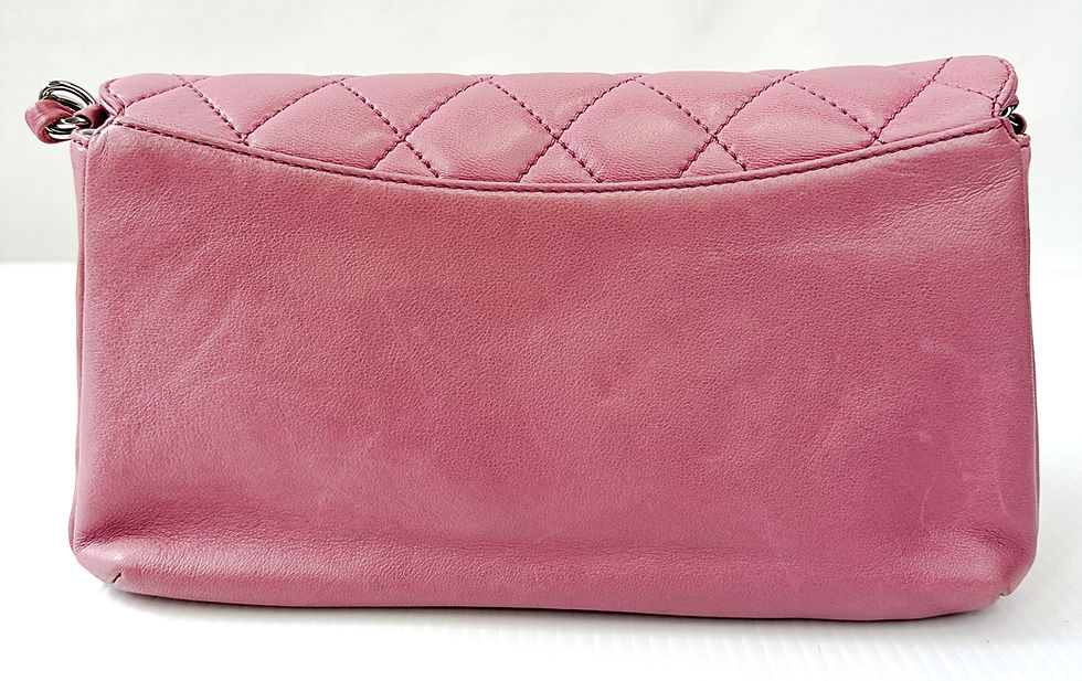 Hình thu nhỏ: CHANEL Pink Lambskin CC Turn Lock Silver Hardware Envelope Flap Shoulder Bag