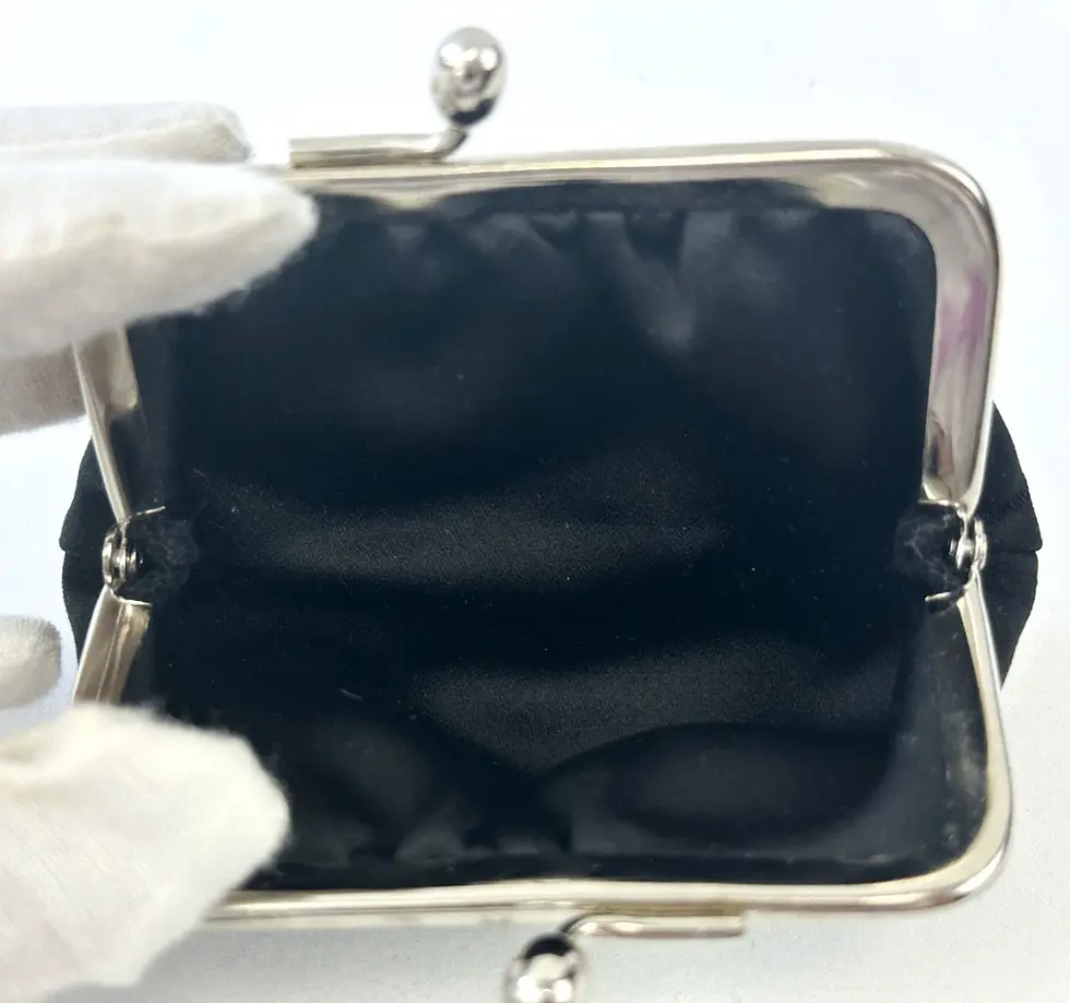 縮圖：JUDITH LEIBER Satin Rhinestone Clutch Crystals Medium Black Silver
