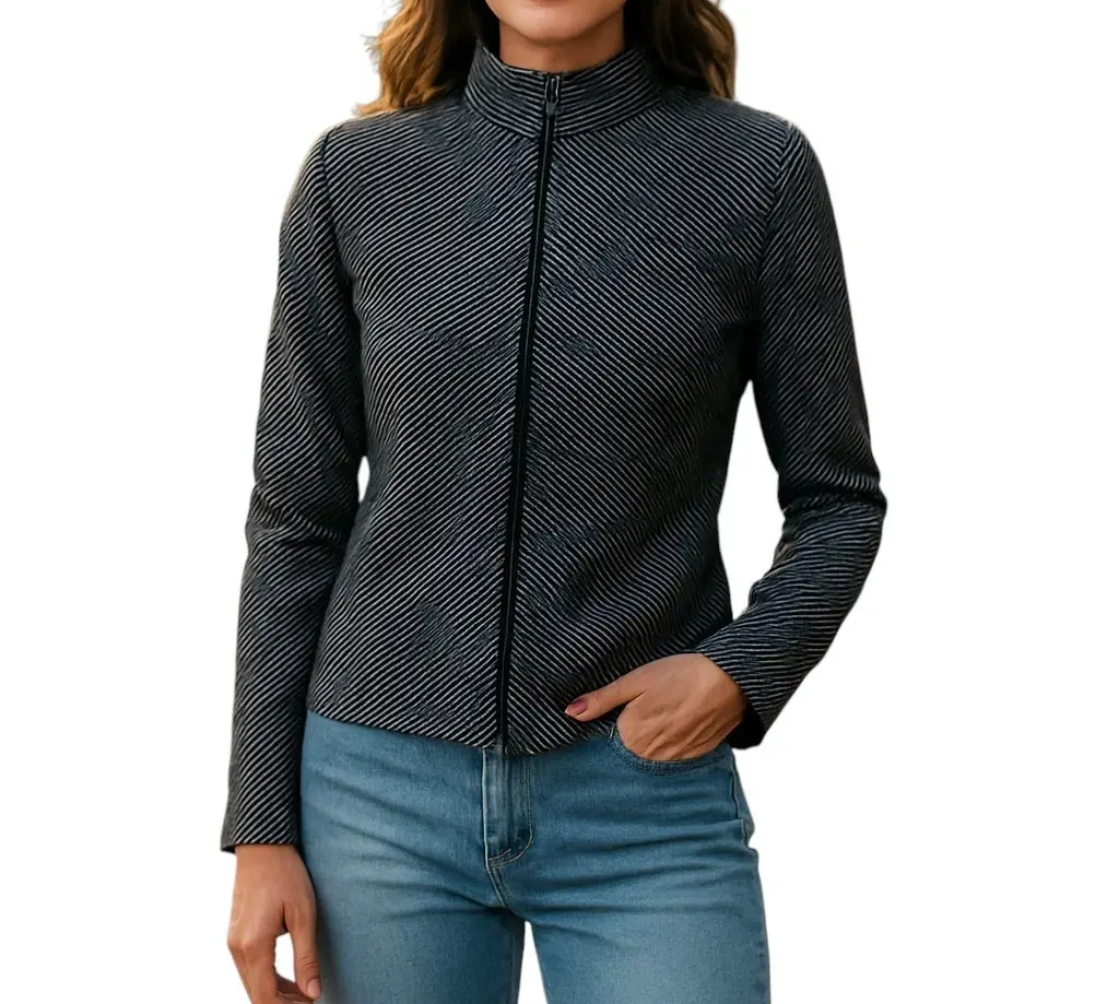 Vintage ST. JOHN EVENING Knit Jacket 6 Black Lavender Paillettes Embellishments