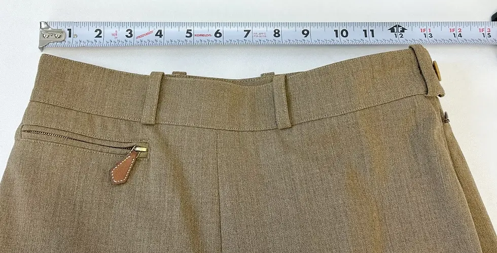 Thumbnail: HERMES Wool Riding Breeches Pants Jodhpurs 40 8 Brown Zipped Pocket