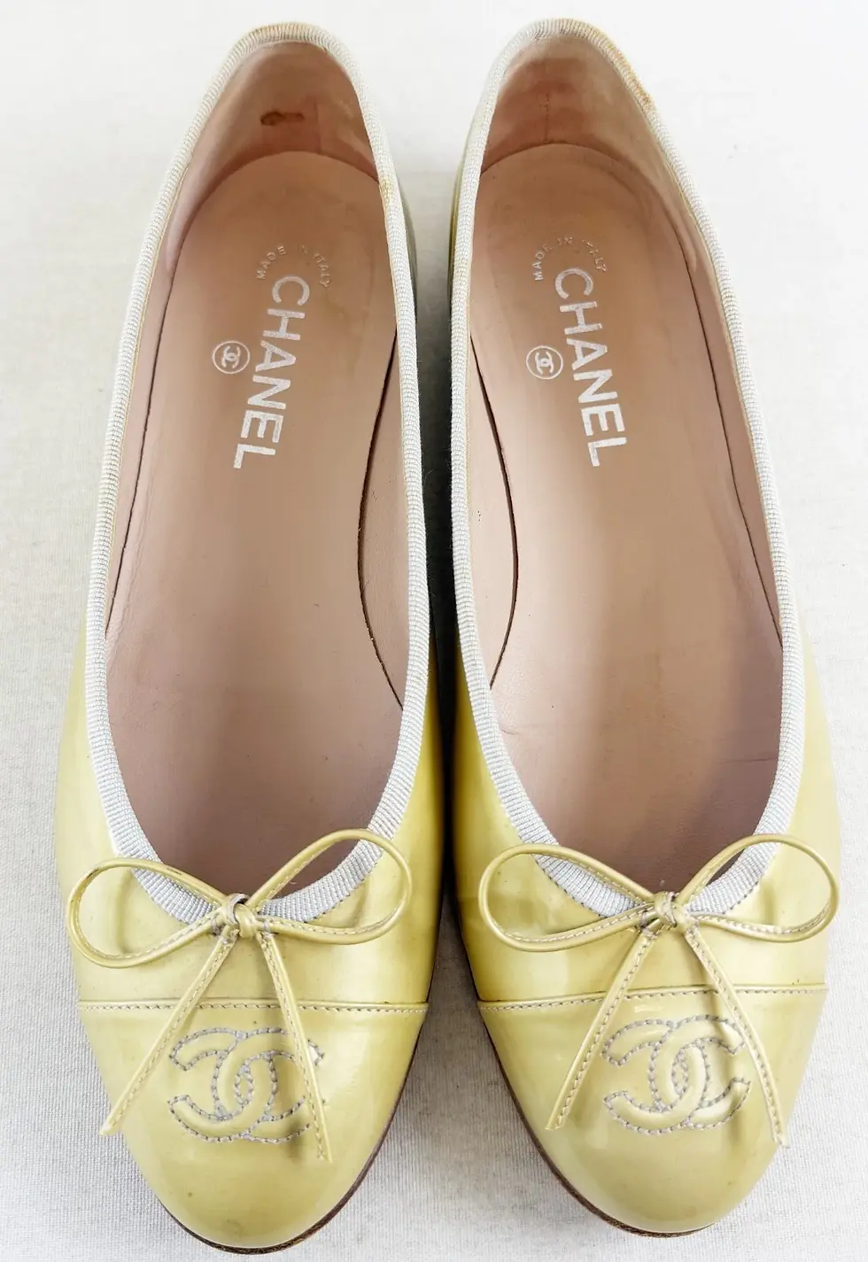 縮圖：CHANEL Patent Leather Ballet Bow Flats Wooden Pump CC Interlocking Logo 39 FR 8