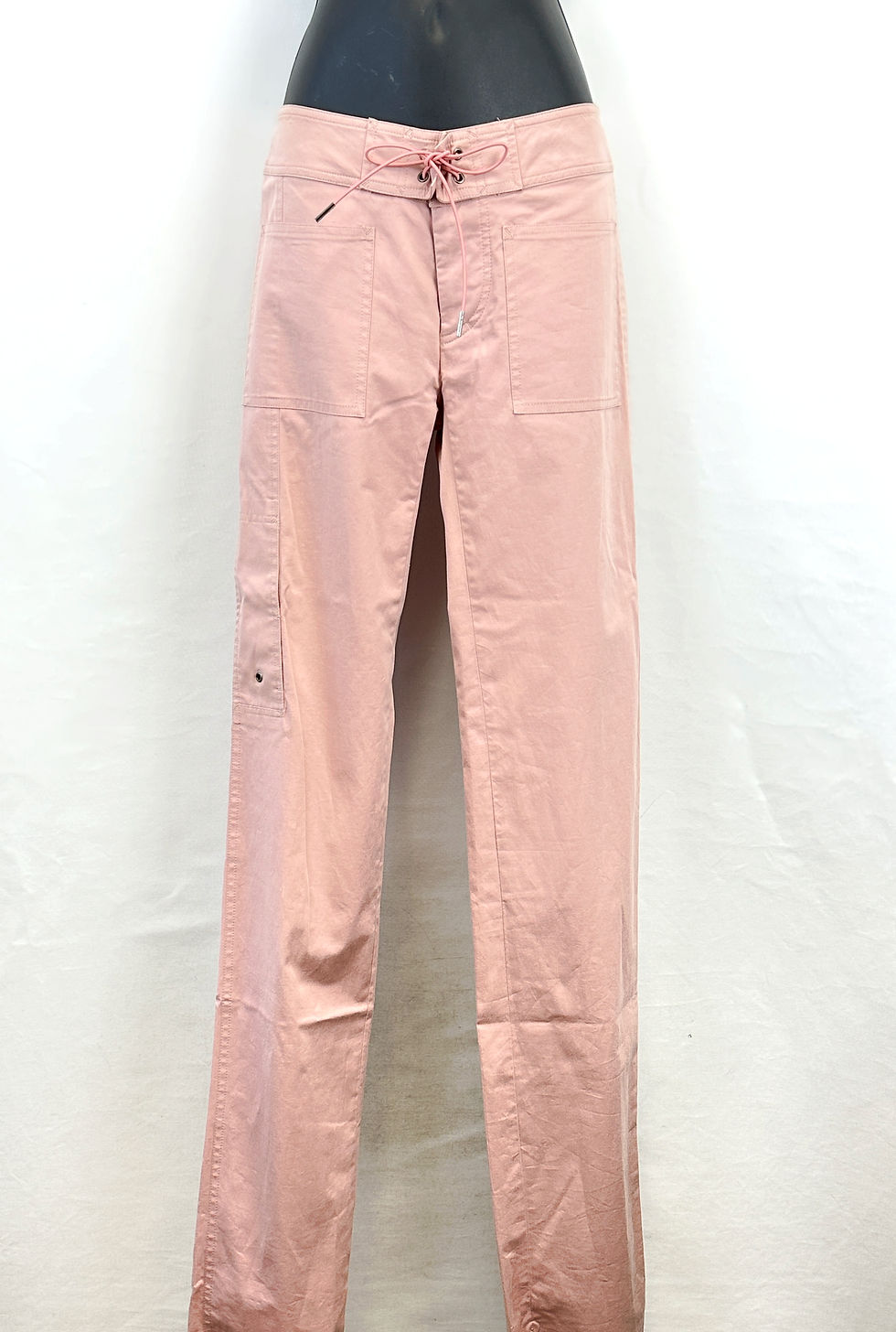 Miniatura: GUCCI Pink Mauve Pants Trouser 40 4 Lace Up Cargo Patch Pocket Straight Vintage
